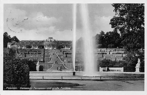 Potsdam-Sanssouci Terrassen Große Fontaine gl1933 172.100