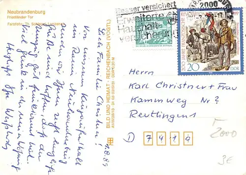 Neubrandenburg Friedländer Tor gl1989 172.129