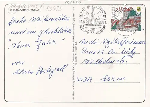 Bad Reichenhall, Winter-Mehrbildkarte glum 1990? G6726