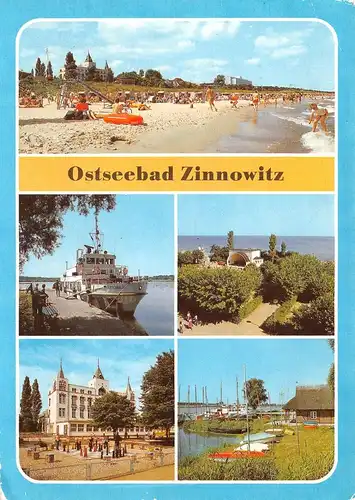 Ostseebad Zinnowitz Strand Konzertpavillon Hafen Ferienheim glca.1975 172.146