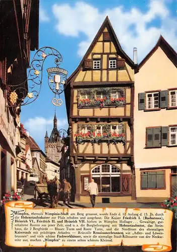 Bad Wimpfen Salzgasse mit blauem Turm ngl 170.603