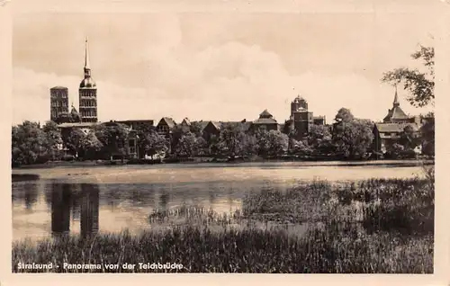 Stralsund Panorama von der Teichbrücke ngl 172.184