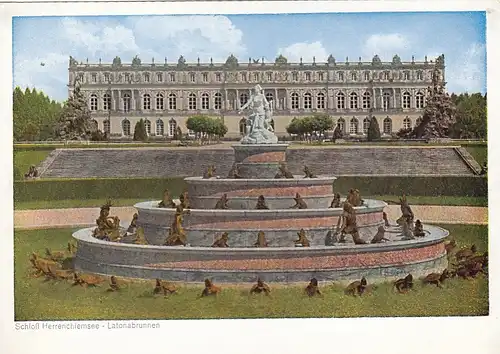 Schloss Herrenchiemsee mit Latonabrunnen ngl G6724
