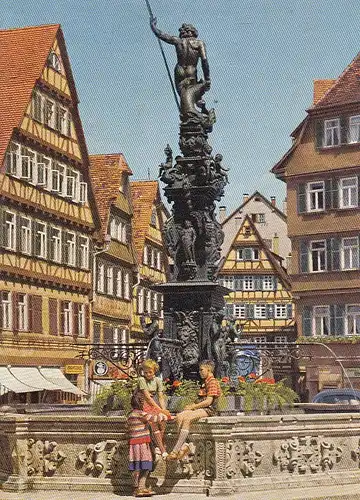 Tübingen, Marktplatz-Brunnen ngl G6838