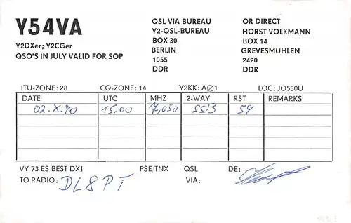 Grevesmühlen Radio Y54VA Horst Volkmann ngl 170.099