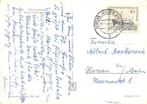 Rostock-Warnemünde Sturm an der Westmole gl1961 171.537