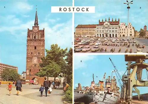 Rostock Kröpeliner Tor Rathaus Überseehafen glca.1980 172.308