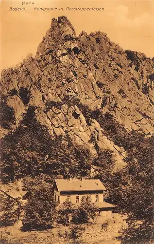 Bodetal (Harz) Königsruhe mit Rosstrappenfelsen ngl 172.359