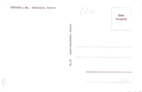 Speyer am Rhein Kaiserdom Inneres ngl 170.758