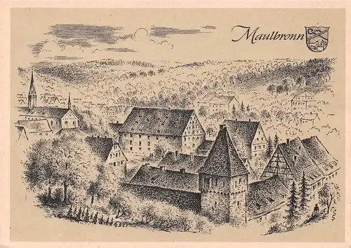 Maulbronn von Ludwig Schäfer-Grohe Stadtansicht ngl 170.263