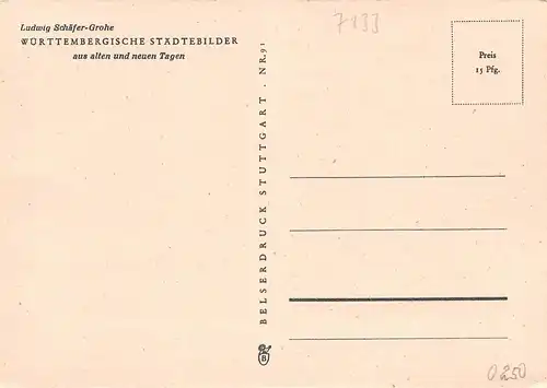 Maulbronn von Ludwig Schäfer-Grohe Stadtansicht ngl 170.263