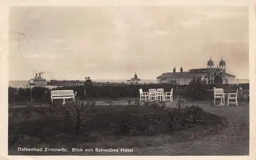 Zinnowitz Blick von Schwabes Hotel glca.1940 169.296