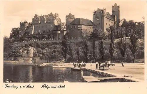 Bernburg a.d. Saale Schloss mit Saale ngl 172.426