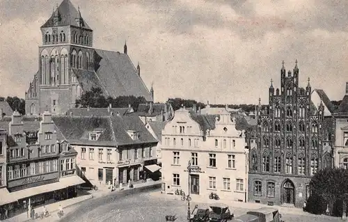 Greifswald Marktplatz mit Marienkirche gl1969 169.366