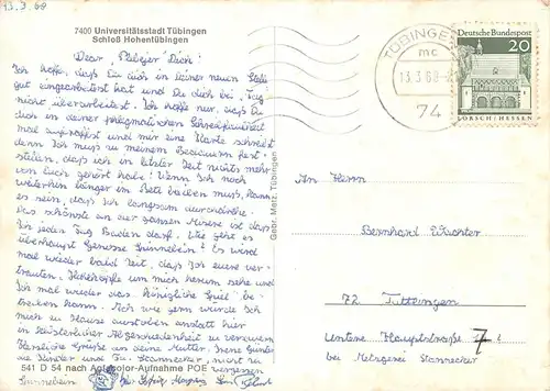 Tübingen Schloss Hohen-Tübingen gl1968 170.350