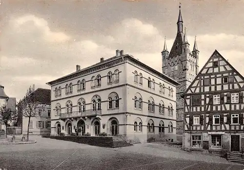 Bad Wimpfen Marktplatz mit Rathaus und Blauem Turm ngl 170.375