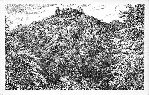 Ruine Rothenberg mit Bismarckturm gl1931 171.870