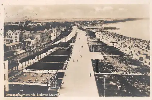 Ostseebad Warnemünde Blick vom Leuchtturm gl1930 172.514