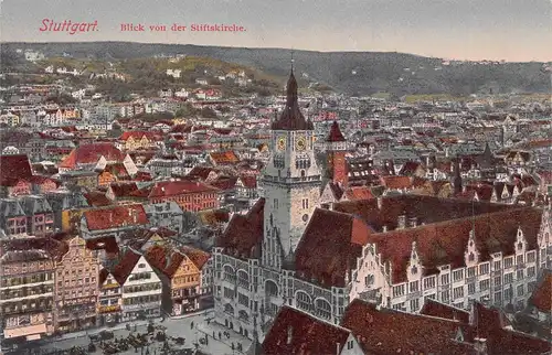 Stuttgart Blick von der Stiftskirche ngl 171.037