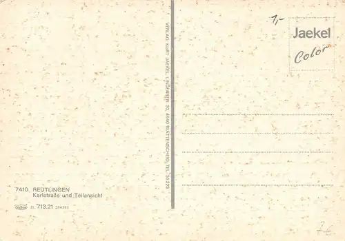 Reutlingen Karlstraße und Teilansicht ngl 170.512