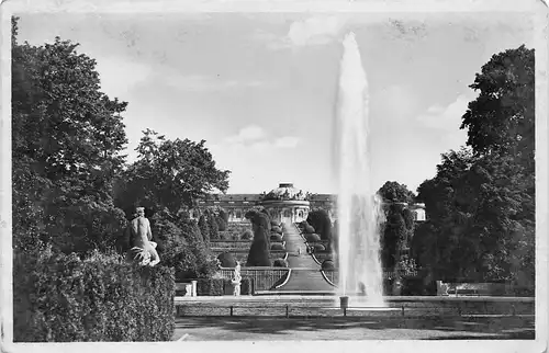 Potsdam Schloss Sanssouci mit Fontaine ngl 168.364