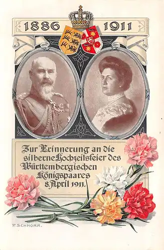 Zur Erinnerung an die Silberhochzeit des Württ. Königspaares 1911 ngl 170.568