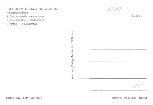 Potsdam-Hermannswerder Hoffbauer-Stiftung Kirche Garten ngl 172.077