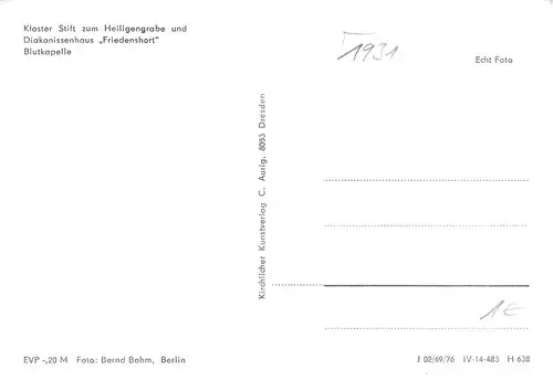 Kloster Stift zum Heiligengrabe Friedenshort Blutkapelle ngl 172.117