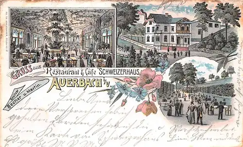 Auerbach i.V. Litho Restaurant Schweizerhaus gl1901 170.629