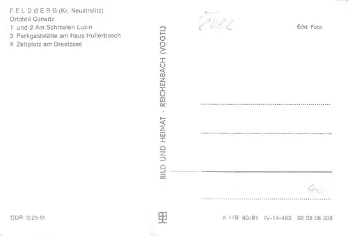 Carwitz (Kreis Neustrelitz) Parkgaststätte Zeltplatz Luzin ngl 172.141