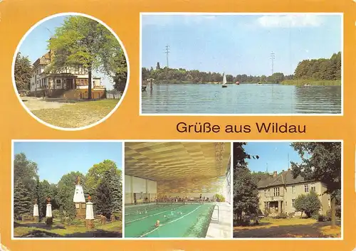 Wildau Klubhaus Dahme Ehrenmal Schwimmhalle Rathaus glca.1970 172.105