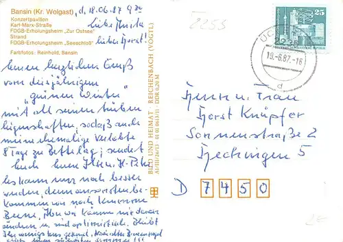 Bansin Konzertpavillon Erholungsheim Strand gl1987 172.147