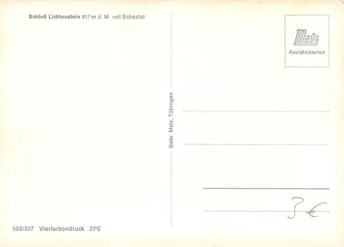 Schloss Lichtenstein mit Echaztal ngl 170.717