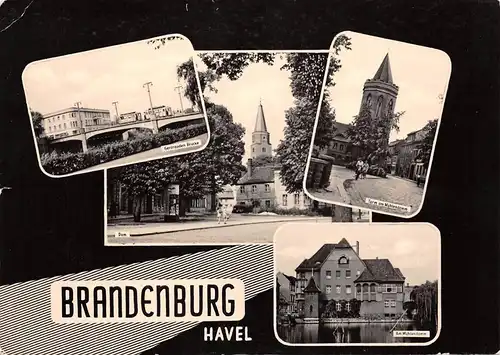 Brandenburg (Havel) Brücke Dom Turm Mühlendamm glca.1970 168.764