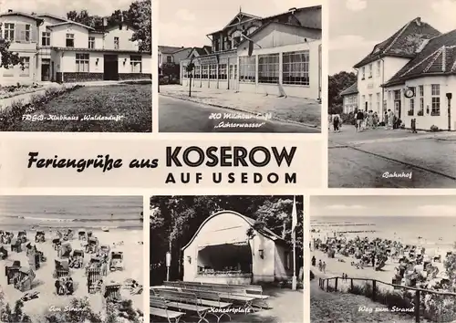 Koserow Usedom Klubhaus Milchbar Bahnhof Strand Konzertplatz gl1968 172.169