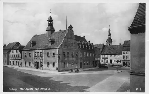 Belzig Marktplatz mit Rathaus gl1931 168.936