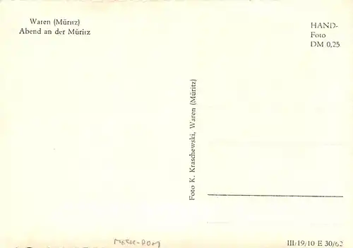 Waren (Müritz) Segelboot am Abend ngl 171.375