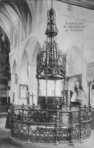 Salzwedel St. Marienkirche Taufstein ngl 172.342