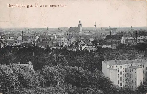 Brandenburg (Havel) Panorama von der Bismarck-Warte gl1919 168.699