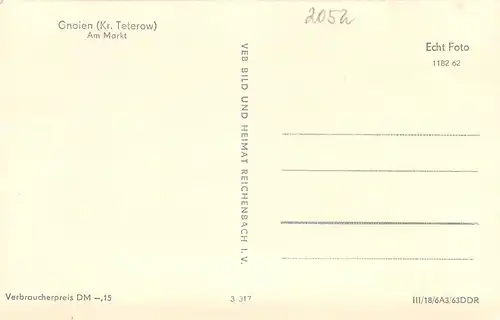 Gnoien (Kreis Teterow) Am Markt ngl 169.095