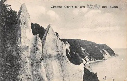 Saßnitz auf Rügen Wissower Klinken mit Ufer gl1911 171.485