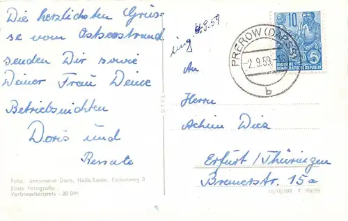 Ostseebad Prerow Teilansichten gl1959 171.502