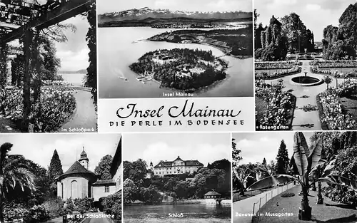 Insel Mainau (Bodensee) Teilansichten Mehrbildkarte ngl 170.982