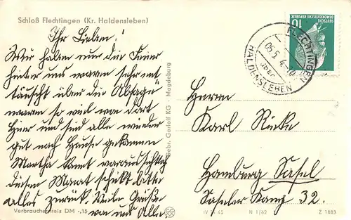 Schloss Flechtingen (Kreis Haldensleben) gl1954 171.624