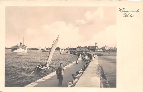 Ostseebad Warnemünde Mole gl1937 172.506