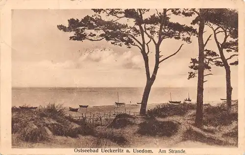 Ostseebad Ückeritz auf Usedom Am Strande bahnpglca.1930 172.539