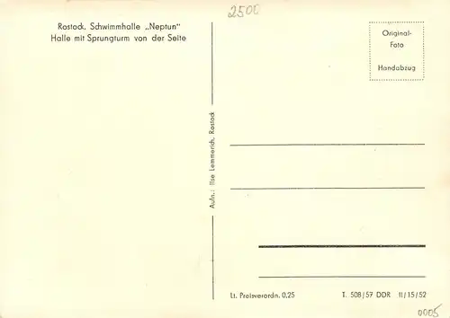 Rostock Schwimmhalle Neptun Sprungturm ngl 170.228