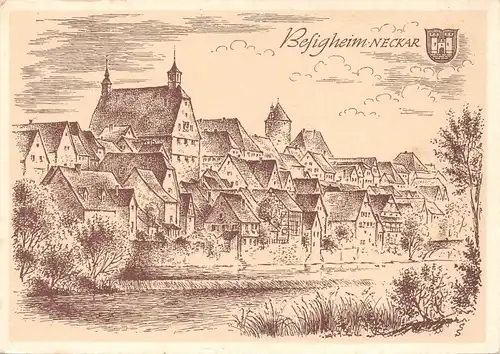 Besigheim von Ludwig Schäfer-Grohe Neckarufer ngl 170.242