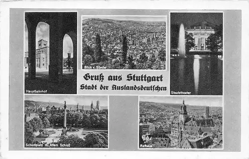 Stuttgart Bahnhof Theater Schlossplatz Rathaus ngl 171.039