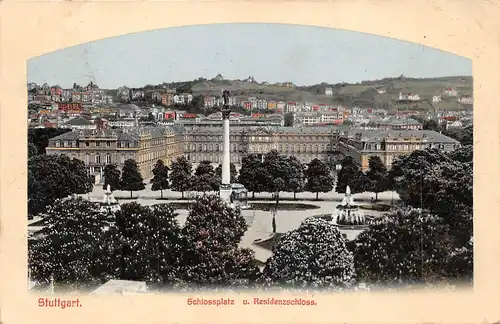 Stuttgart Schlossplatz und Residenzschloss gl1911 171.044